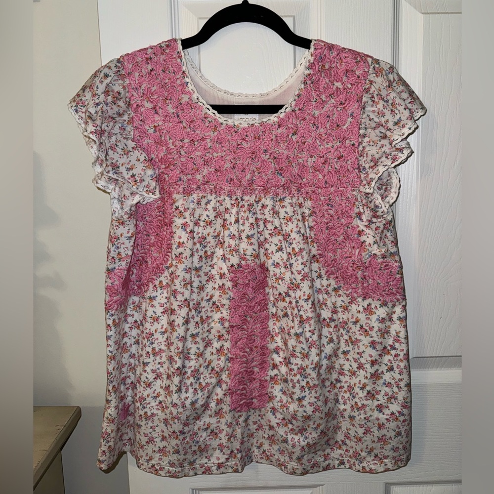 J.Marie Pink Floral Blouse